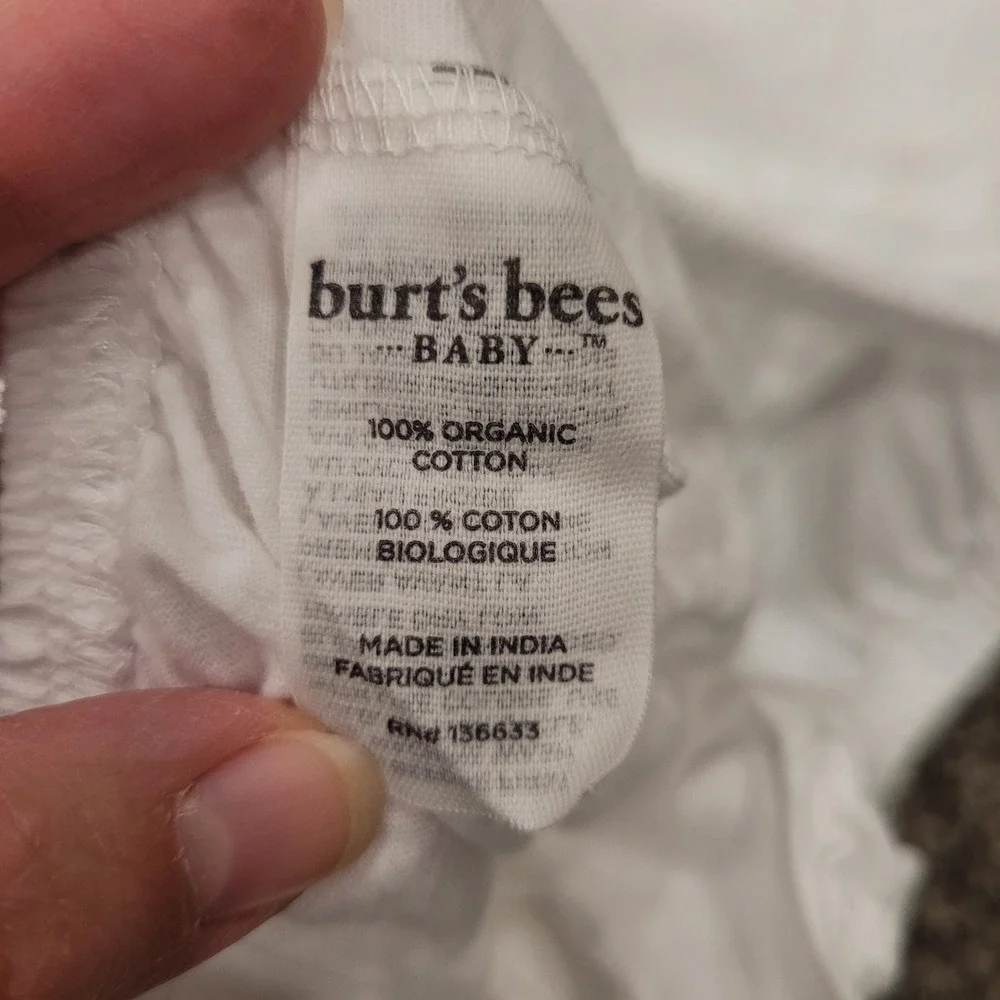 Burts Bees Baby Organic Cotton Bassinet Sheets Set of 2 White Heather Grey